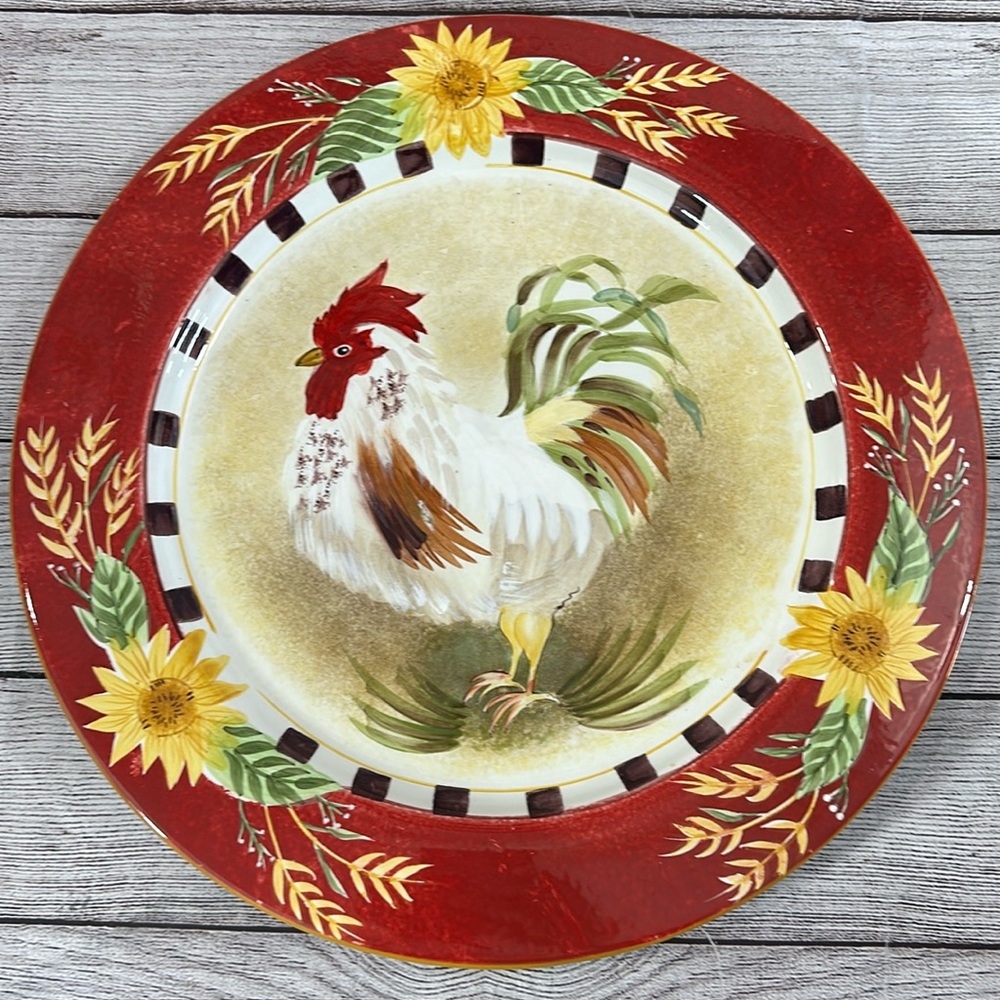 Sakura Chanticleer Rooster Serving Plate